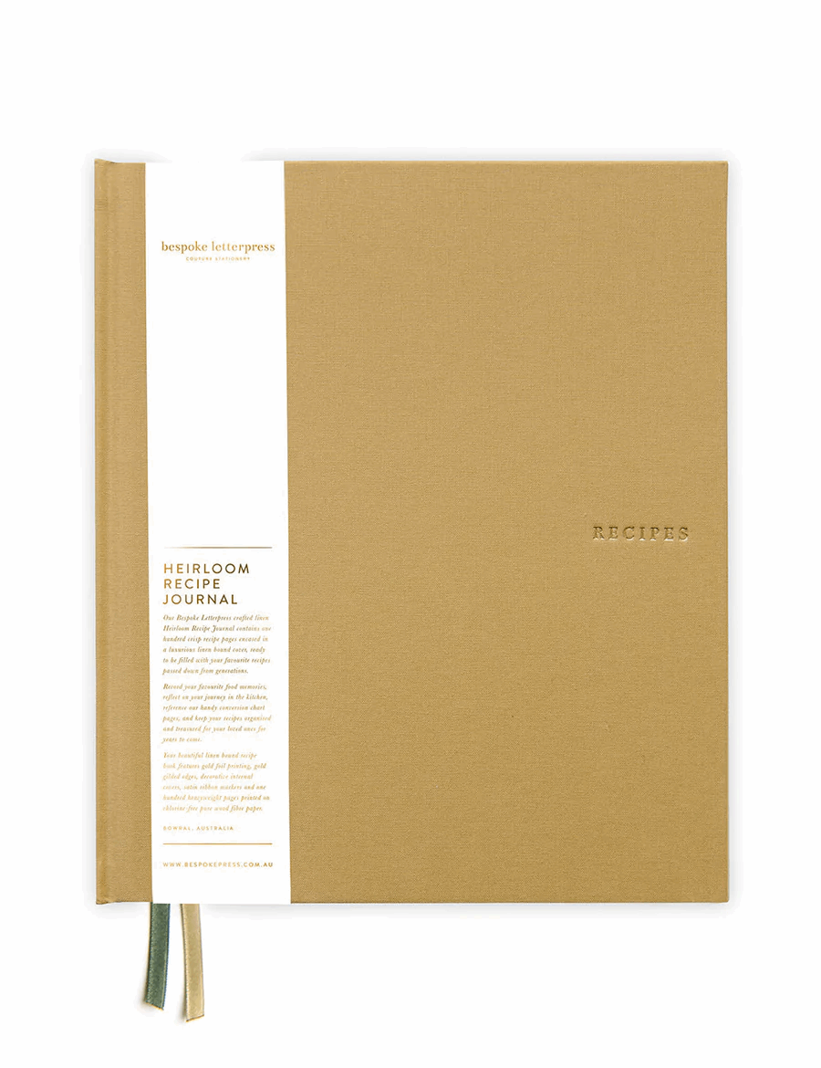 Heirloom Recipe Book Journal - Mustard – Olive Gift Co