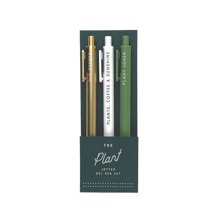 Plant Jotter Gel Pen: Set of 3 by Ruff House Print Shop