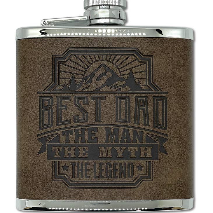 Top Guy Flask - Best Dad by History & Heraldry