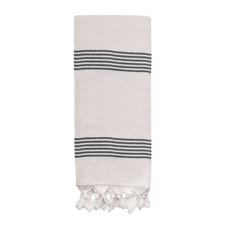 Turkish Cotton Hand Towel, Multi Stripe