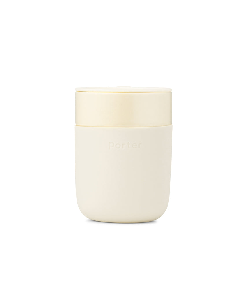 Ceramic Reusable Porter Coffee Mug (Cream)