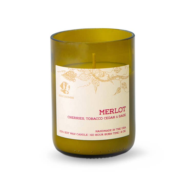 Merlot Soy Candle Balance Collection by Rescued Wine