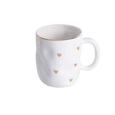 Gold-Tone Heart Mug