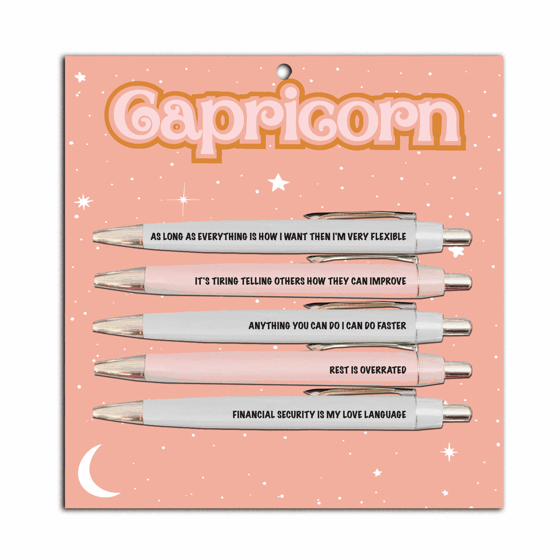 Capricorn Pen Set (astrology, zodiac, funny, gift, friend)