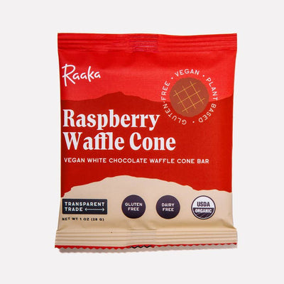 Raspberry White Chocolate Waffle Cone Bar By Raaka Chocolate