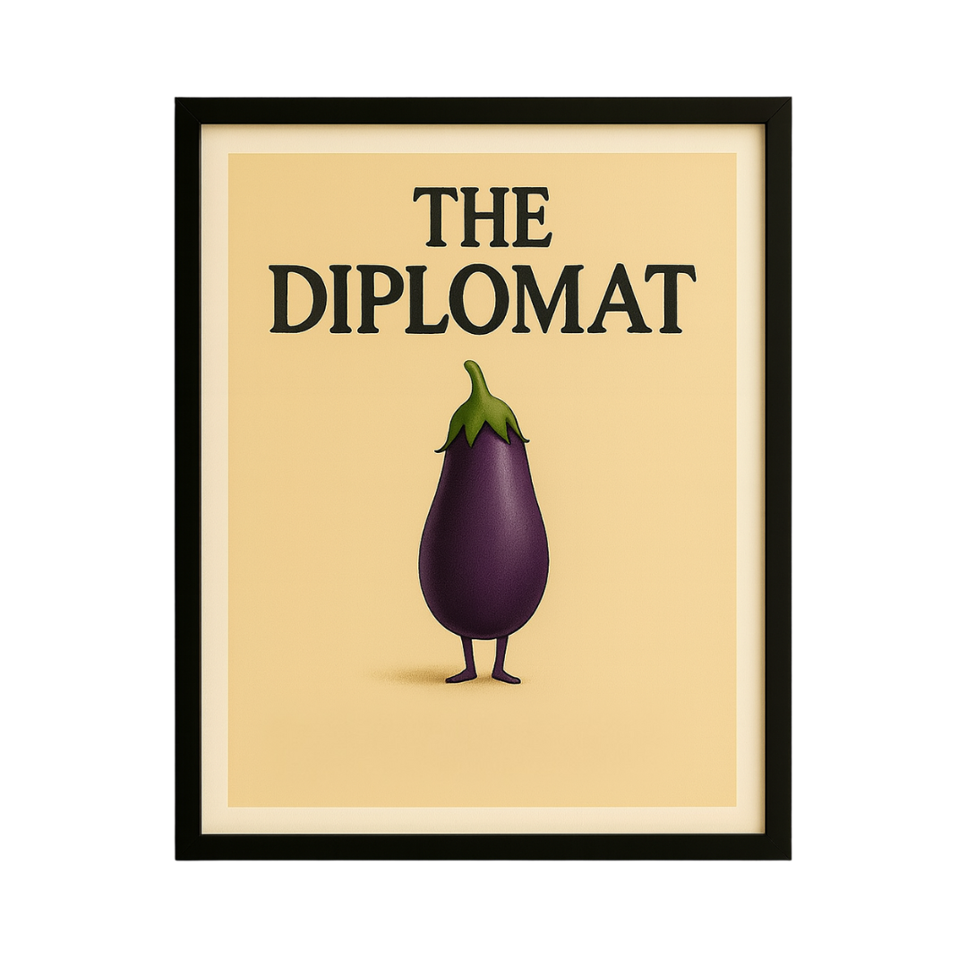 Eggplant Digital Wall Art • “The Diplomat / Il Mediatore” Modern Printable – Instant Download
