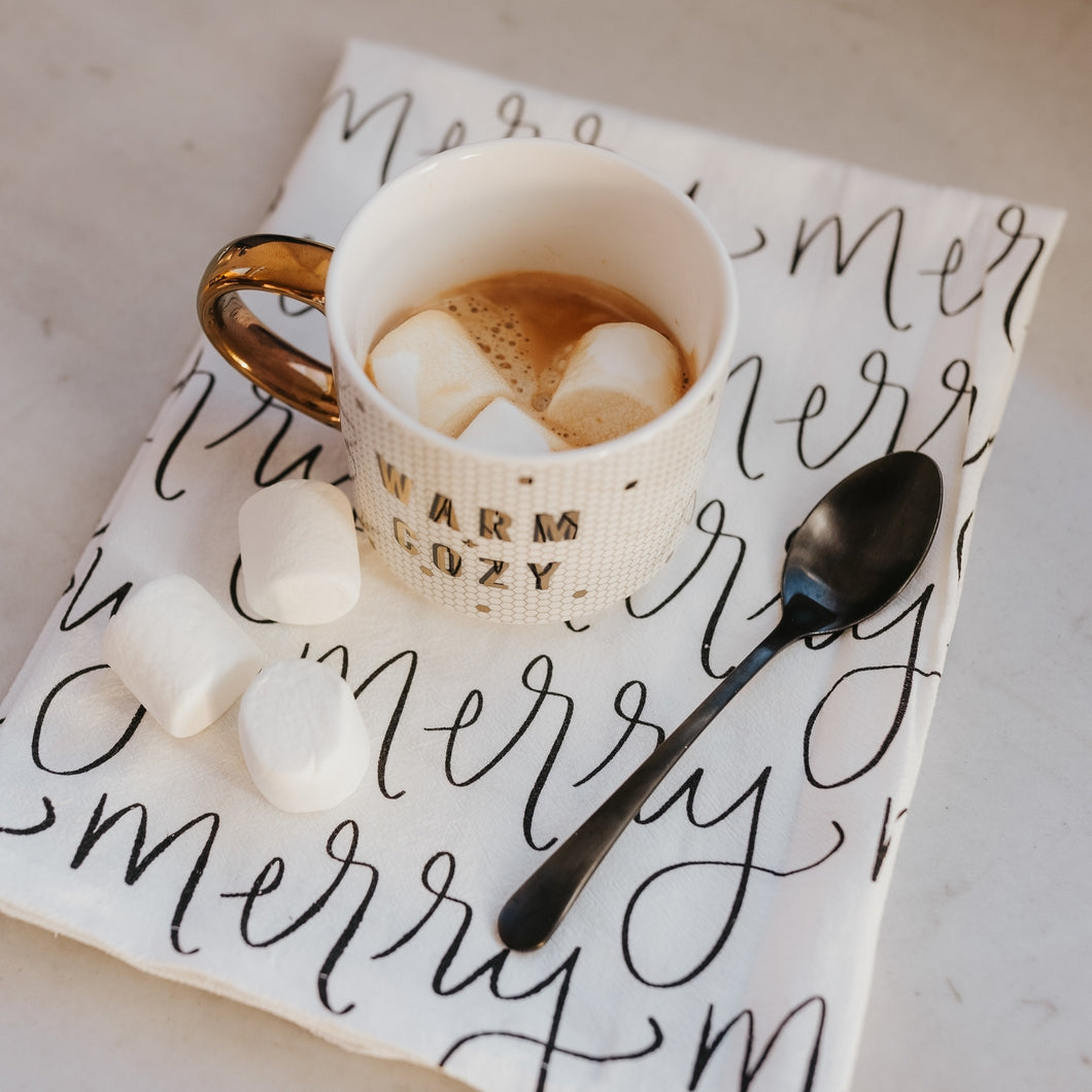 Warm & Cozy Gold Tile Coffee Mug