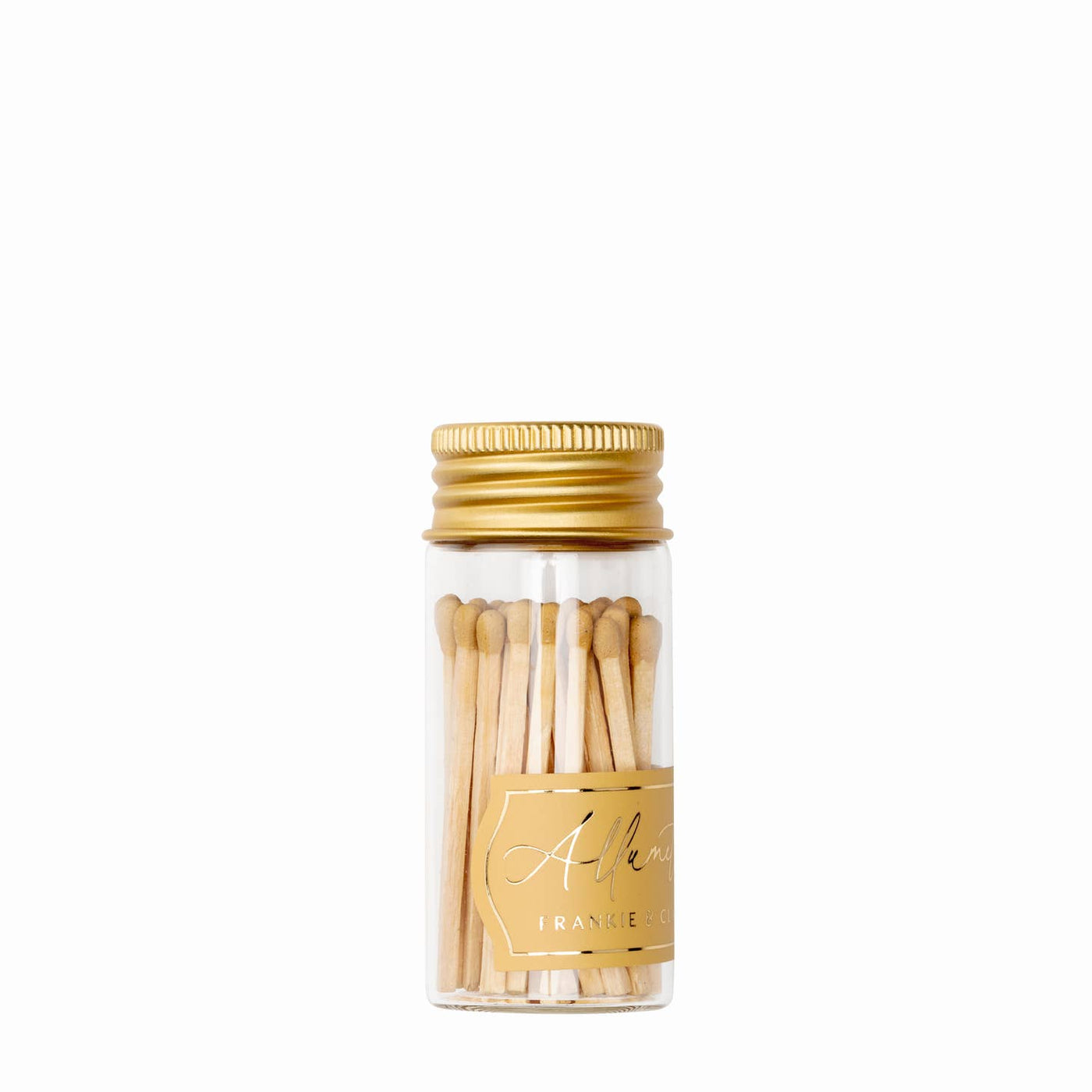 Glass Allumette Match Jar: Golden Honey By Frankie and Claude
