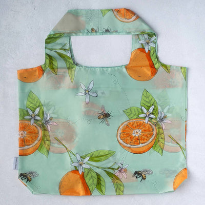Reusable Shopping Tote Bag (Honeybees + Citrus)