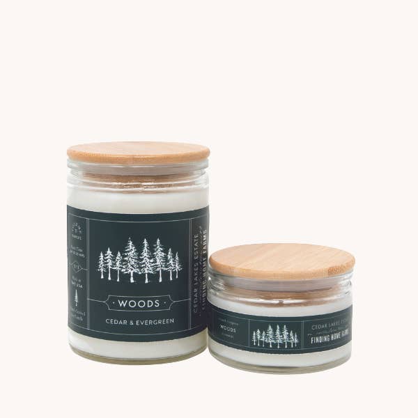 Small Woods Soy Candle, Woody Scent By Finding Home Farms