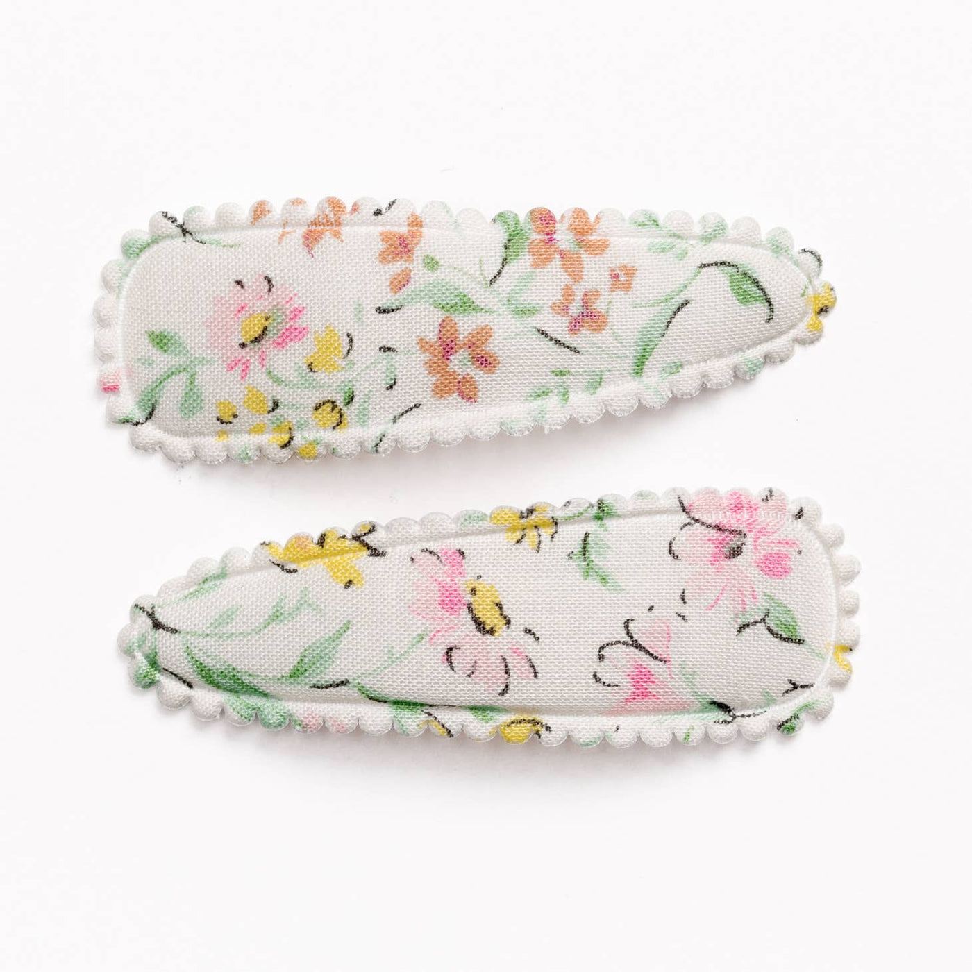 Ellie Pastel Floral Fabric Hair Clips