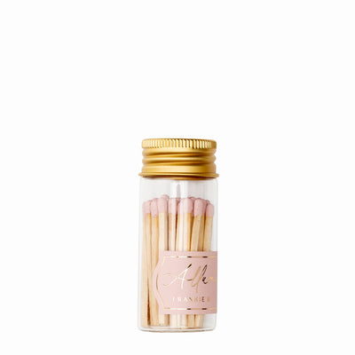 Glass Allumette Match Jar: Blush Pink By Frankie and Claude