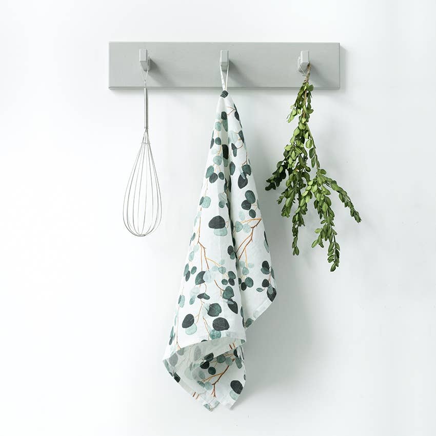 Eucalyptus Linen Kitchen Towel by Linen Tales