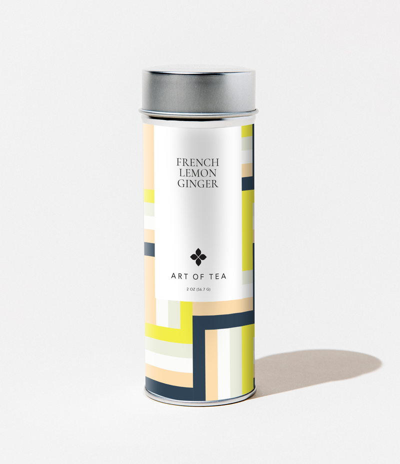 French Lemon Ginger Tea Tall Canisters By Art or Tea