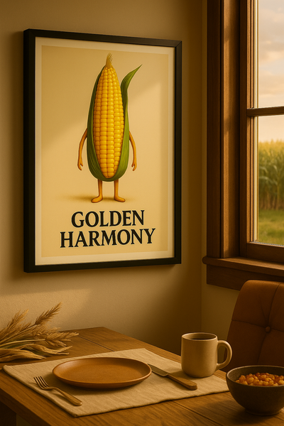 Corn Digital Wall Art • “Golden Harmony” Modern Printable – Instant Download
