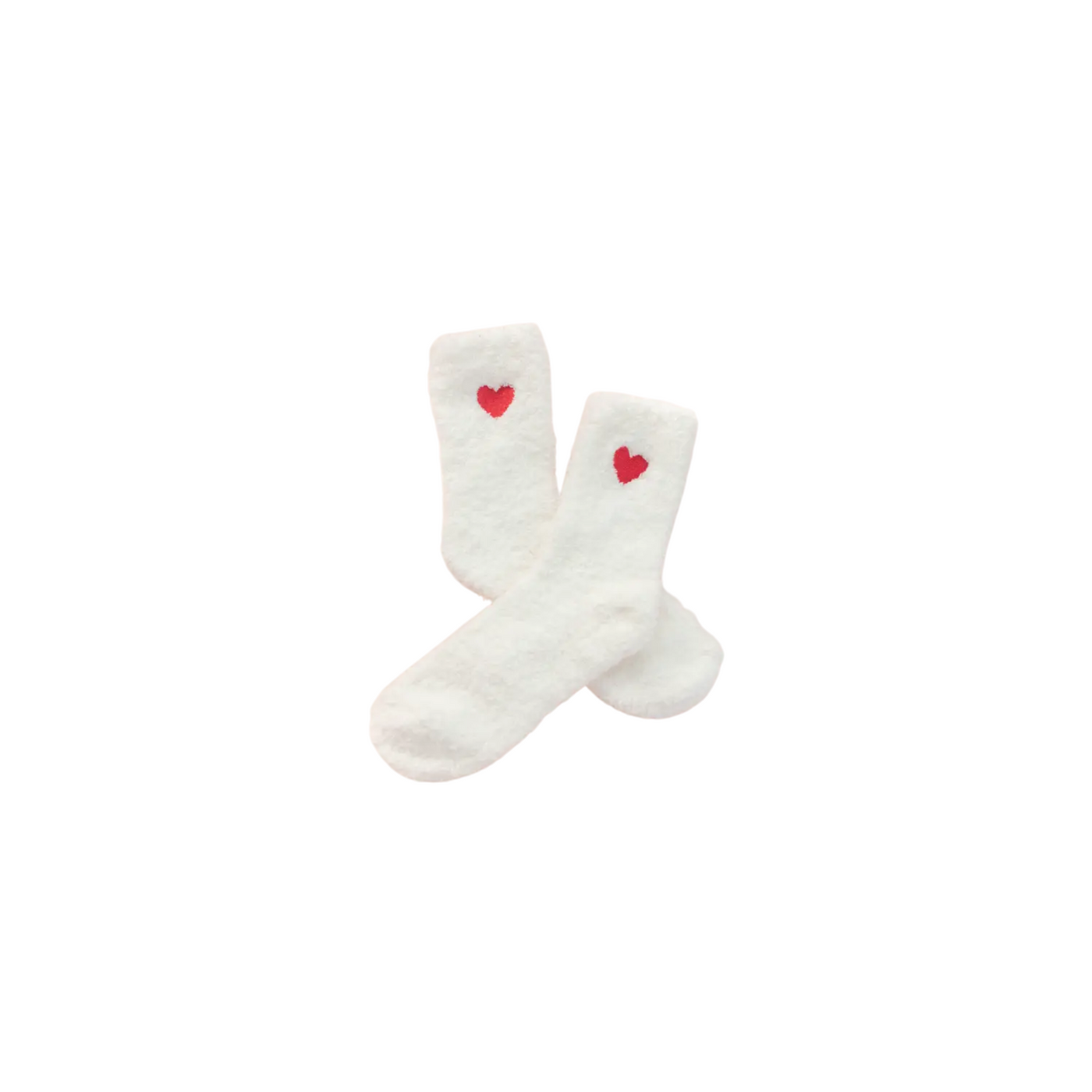Embroidery Heart Socks Fuzzy Socks