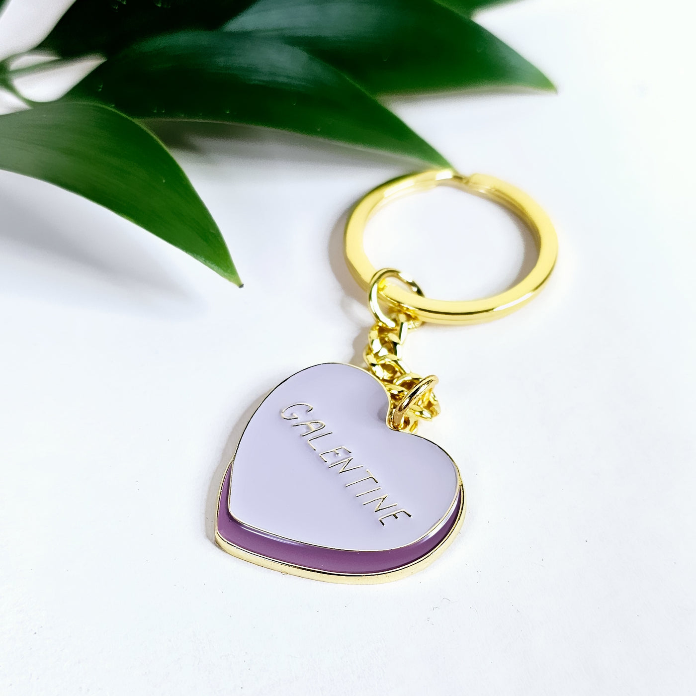 Galentine’s Enamel Keychain – Cute Best Friend Gift, Valentine’s Day Keychain for Her, Friendship Heart Accessory