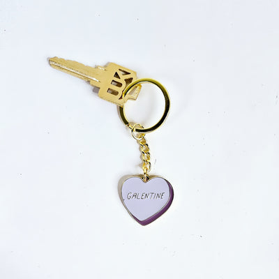 Galentine’s Enamel Keychain – Cute Best Friend Gift, Valentine’s Day Keychain for Her, Friendship Heart Accessory