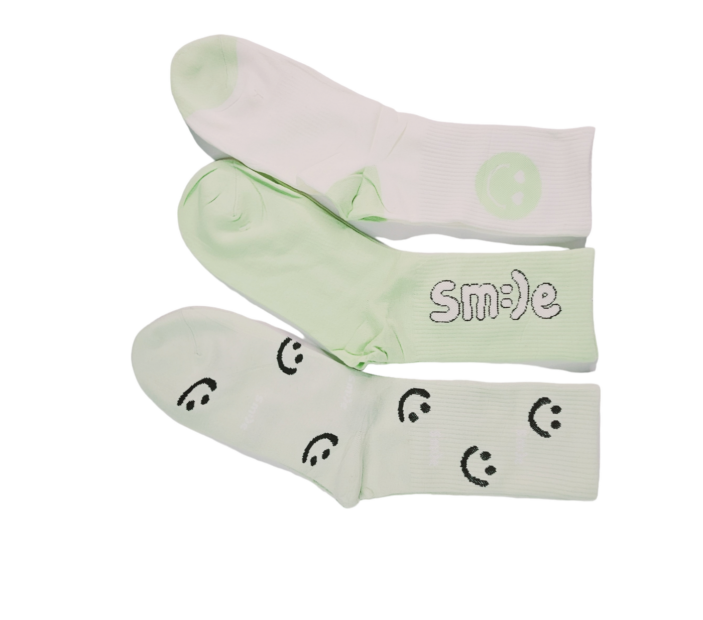 Smiley Green Socks