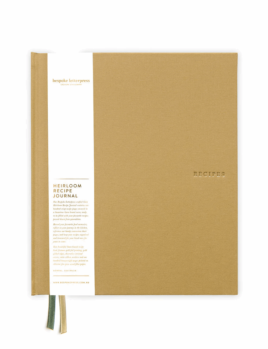 Heirloom Recipe Book Journal - Mustard