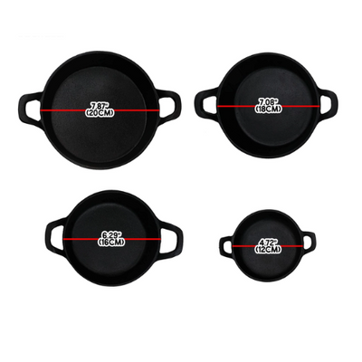 Cast Iron Skillets Frying Pans Set of 4