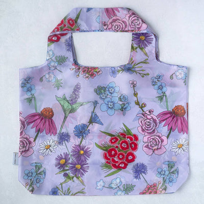 Reusable Shopping Tote Bag (Pollinator Wildflowers)
