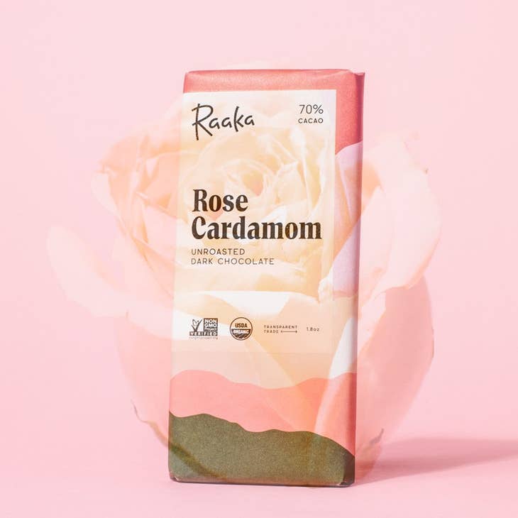 Rose Cardamom Bar - Valentine's Day By Raaka Chocolate