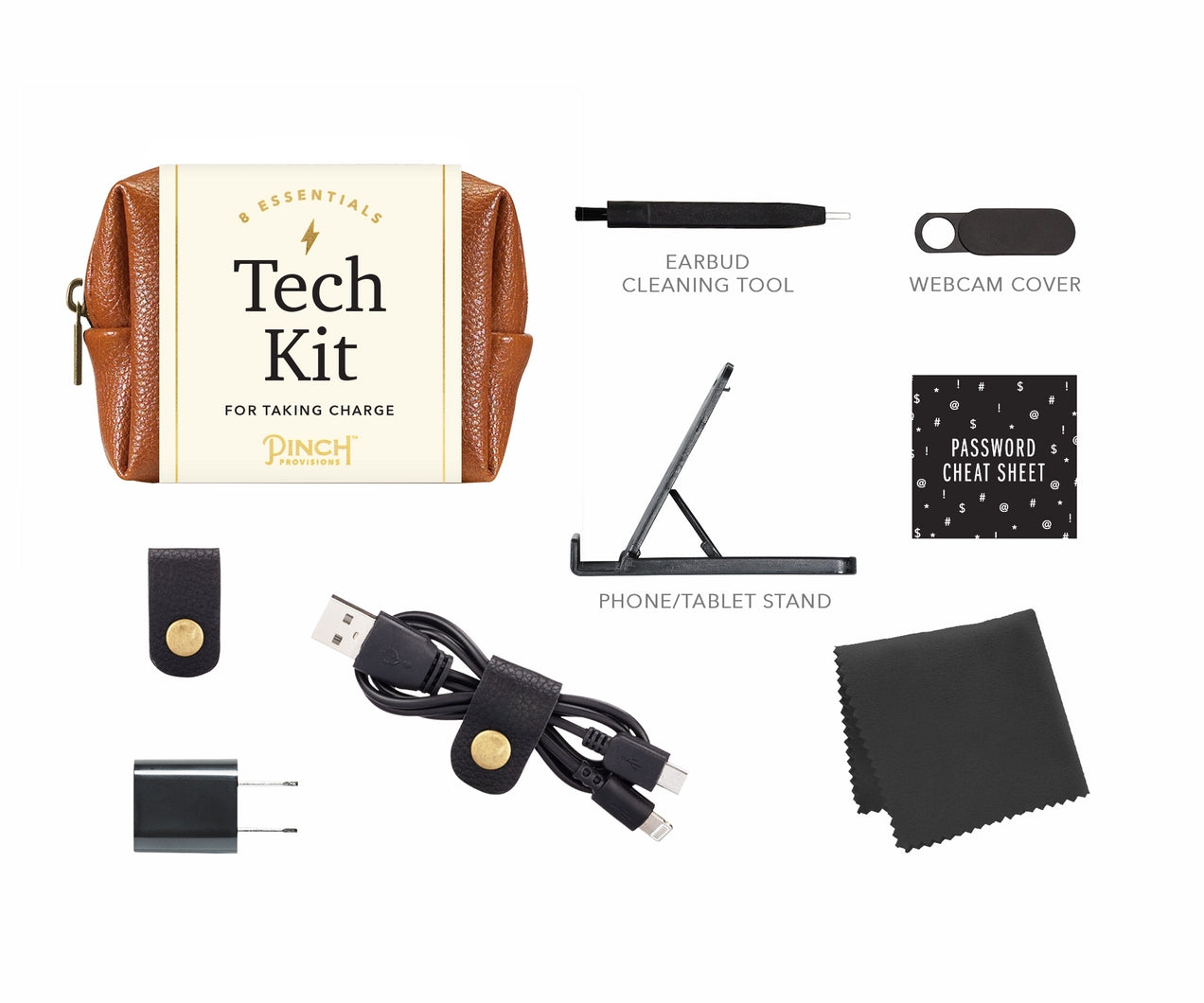 Tech Kit (Cognac Vegan Leather)