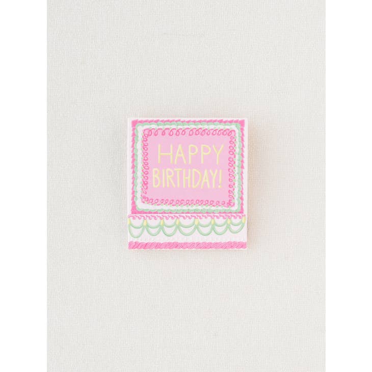 Happy Birthday Vintage Cake Printed Matches by One & Only Paper