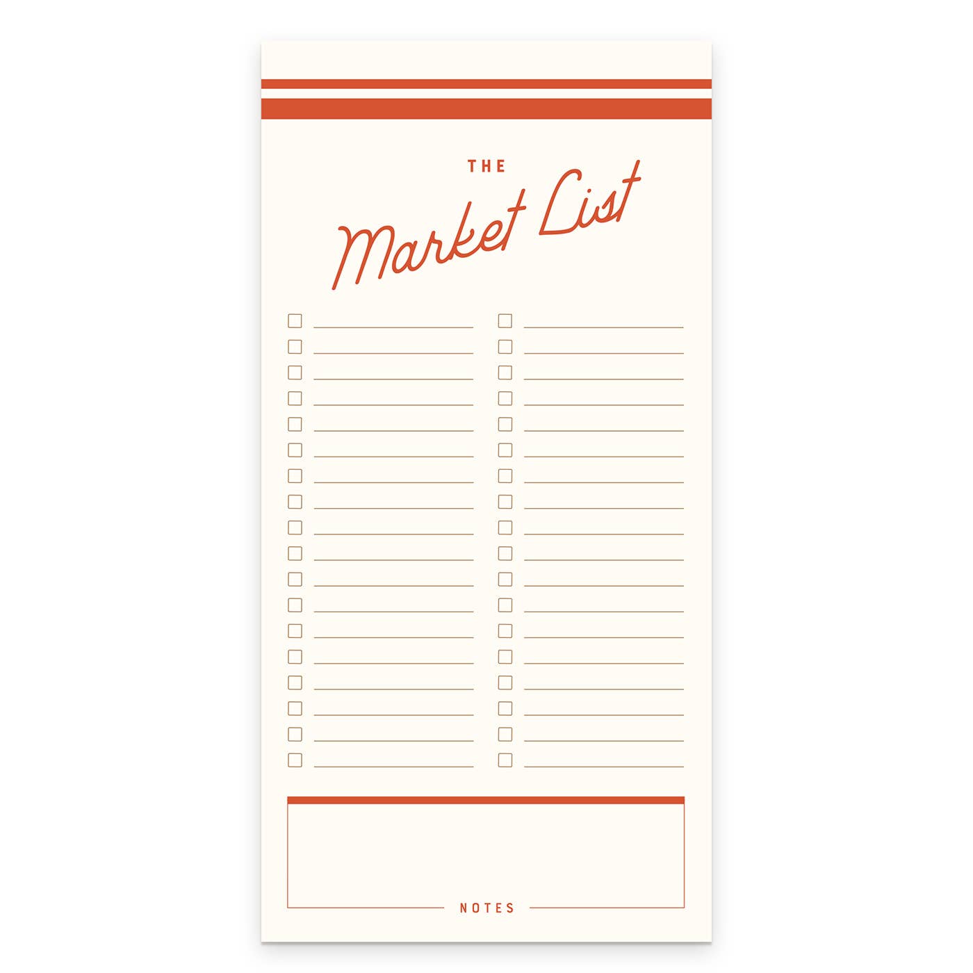 Retro Market List Notepad