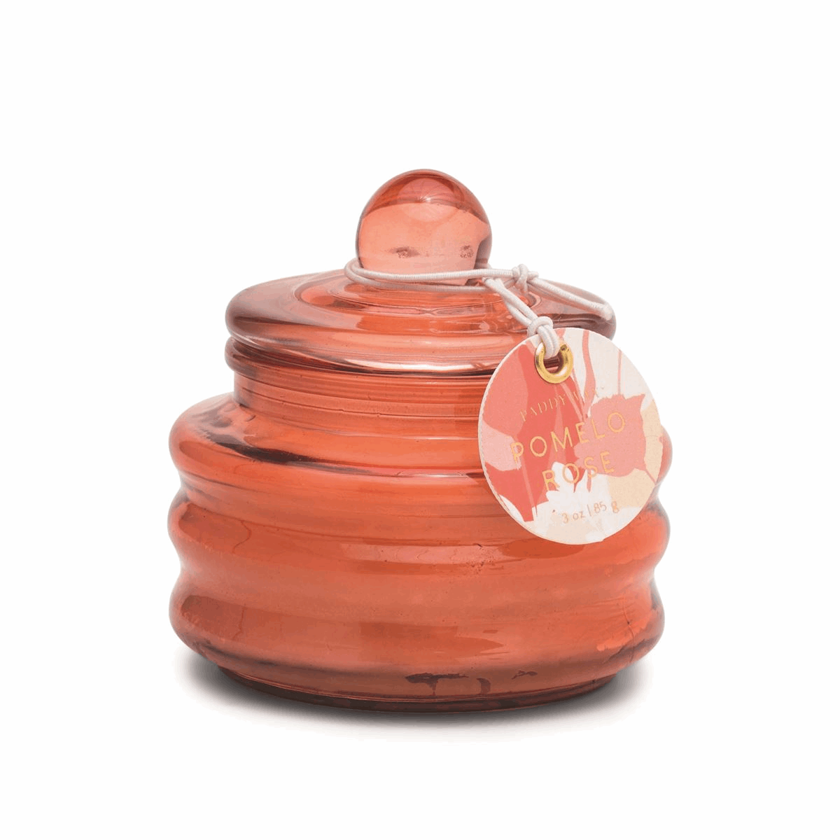 BEAM DUSTY RED GLASS WITH LID - POMELO ROSE