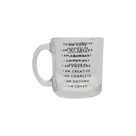 I Am Affirmation-Glass Mug by Your Joyologist