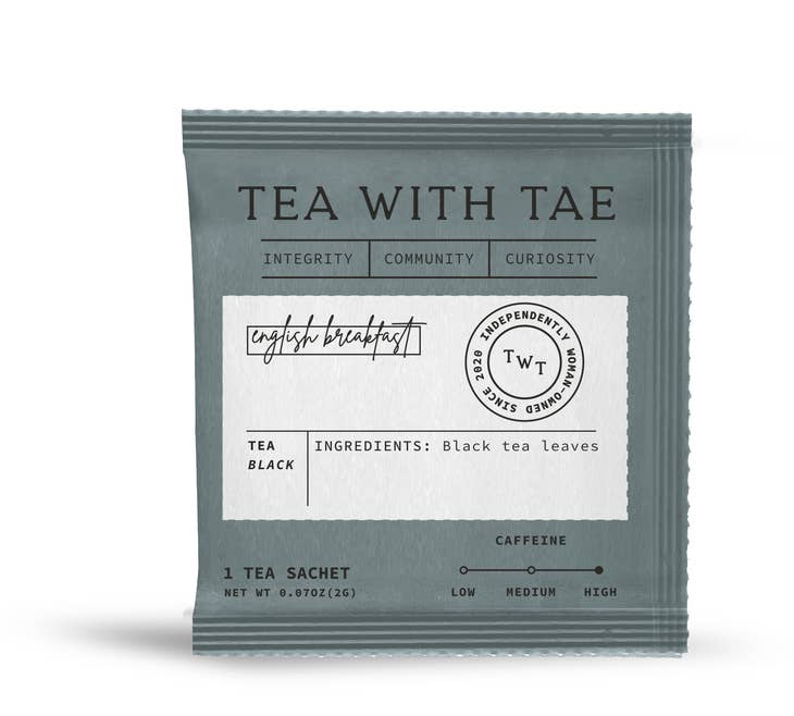 Individually Wrapped Sachets English Breakfast By Tea with Tae,