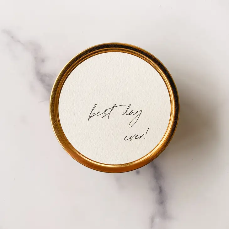 "Best Day Ever!" Soy Travel Candles  Peony + Salt