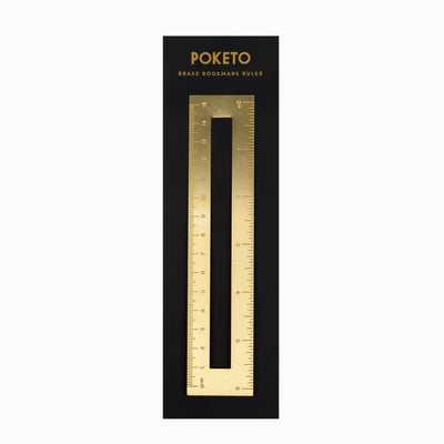 Brass Bookmark Ruler by Poketo