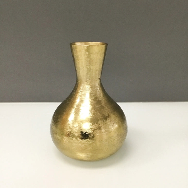 Gold Etched Flower Vase