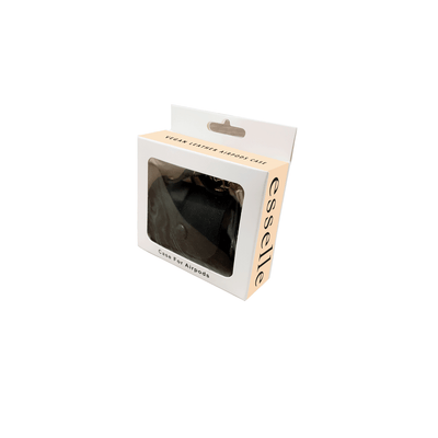 Vegan Black Leather Airpods Case By ESSELLE