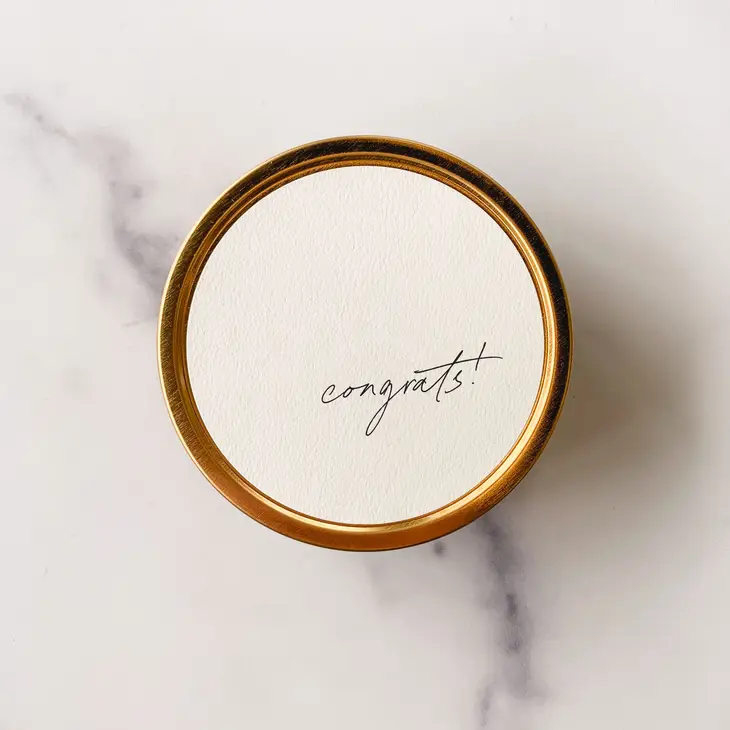 "Congrats!" Soy Travel Candles  Vanilla Lavender