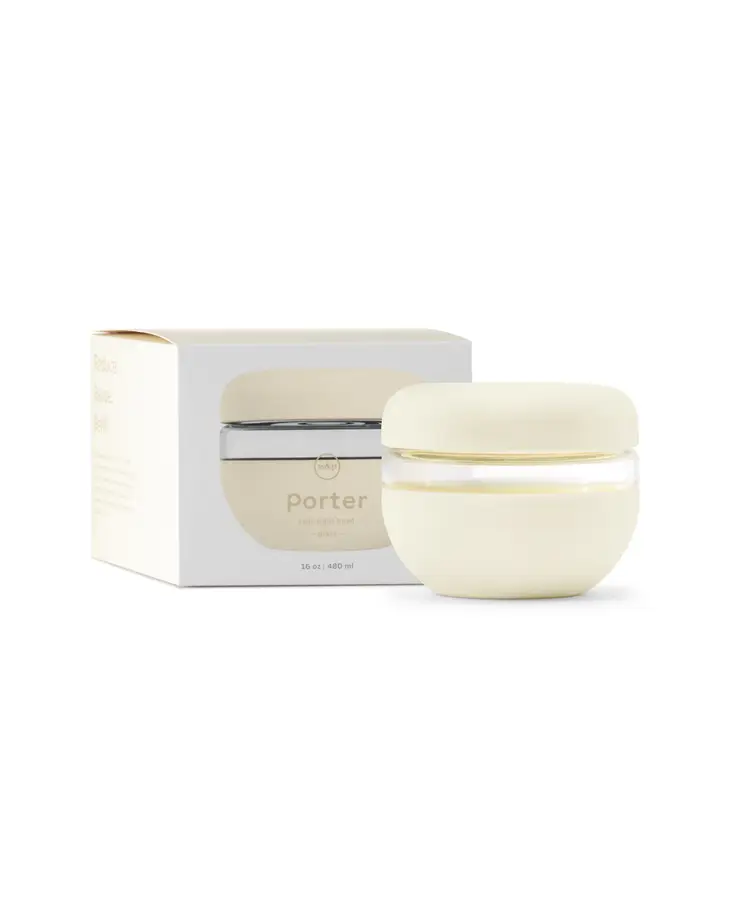 Cream Porter Glass Seal Tight Bowl