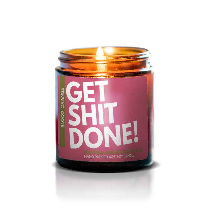 Get Shit Done Natural Scented Soy Candle by NaturalAnnie Essentials