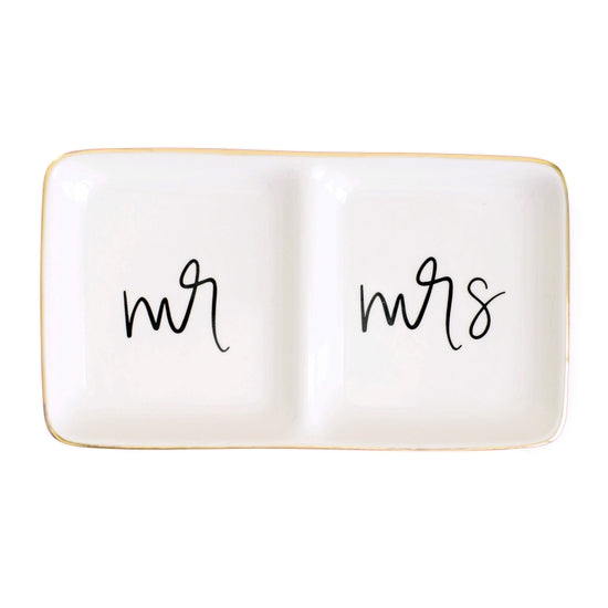 Mr and Mrs Jewelry Dish By SWEET WATER DECOR