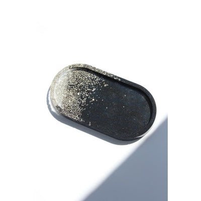 Onyx Crushed Glass Vanity Tray By ESSELLEA
