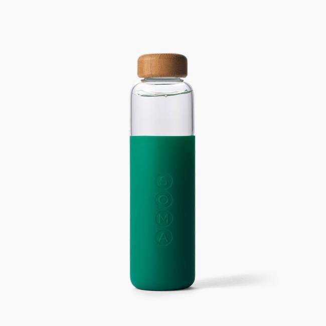 Soma Glass Water Bottle in Emerald