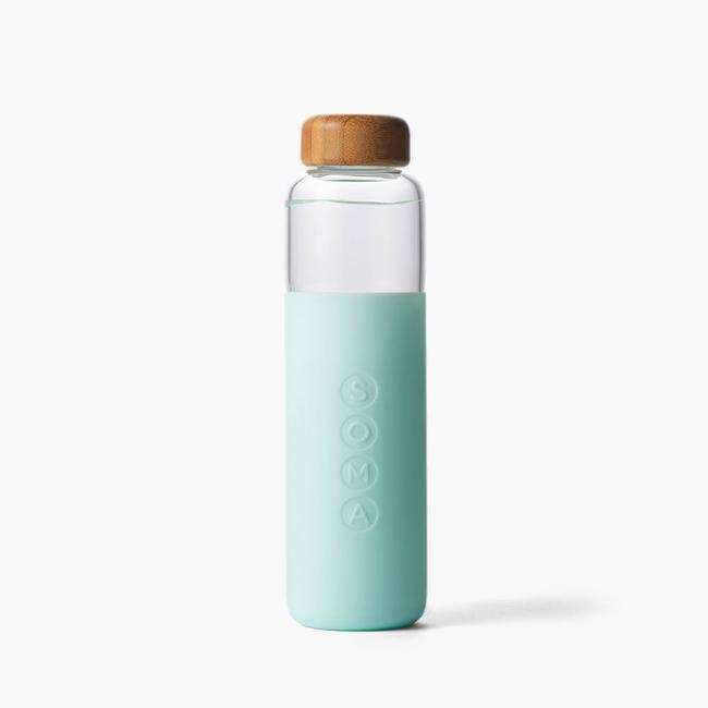 Soma Glass Water Bottle in Mint