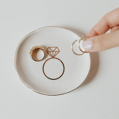 Engagement Ring Jewelry Dish By SWEET WATER DECOR