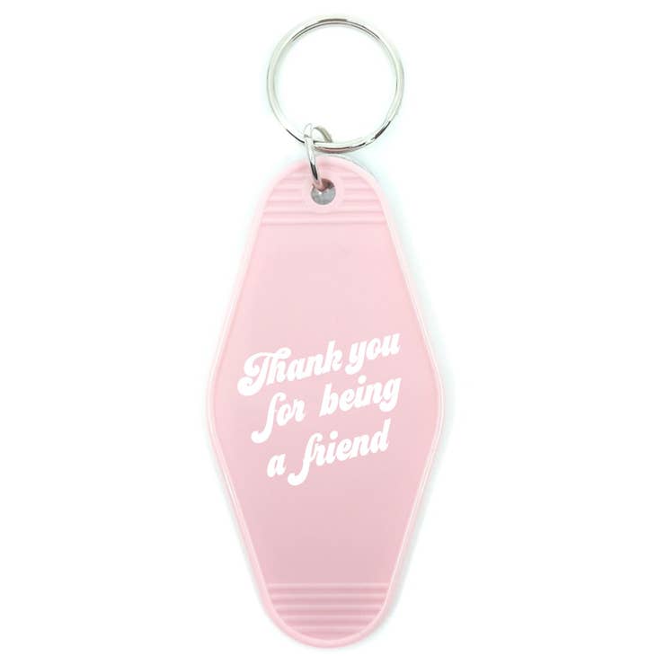 Key Tag - Thank You For Being A Friend by Three Potato Four