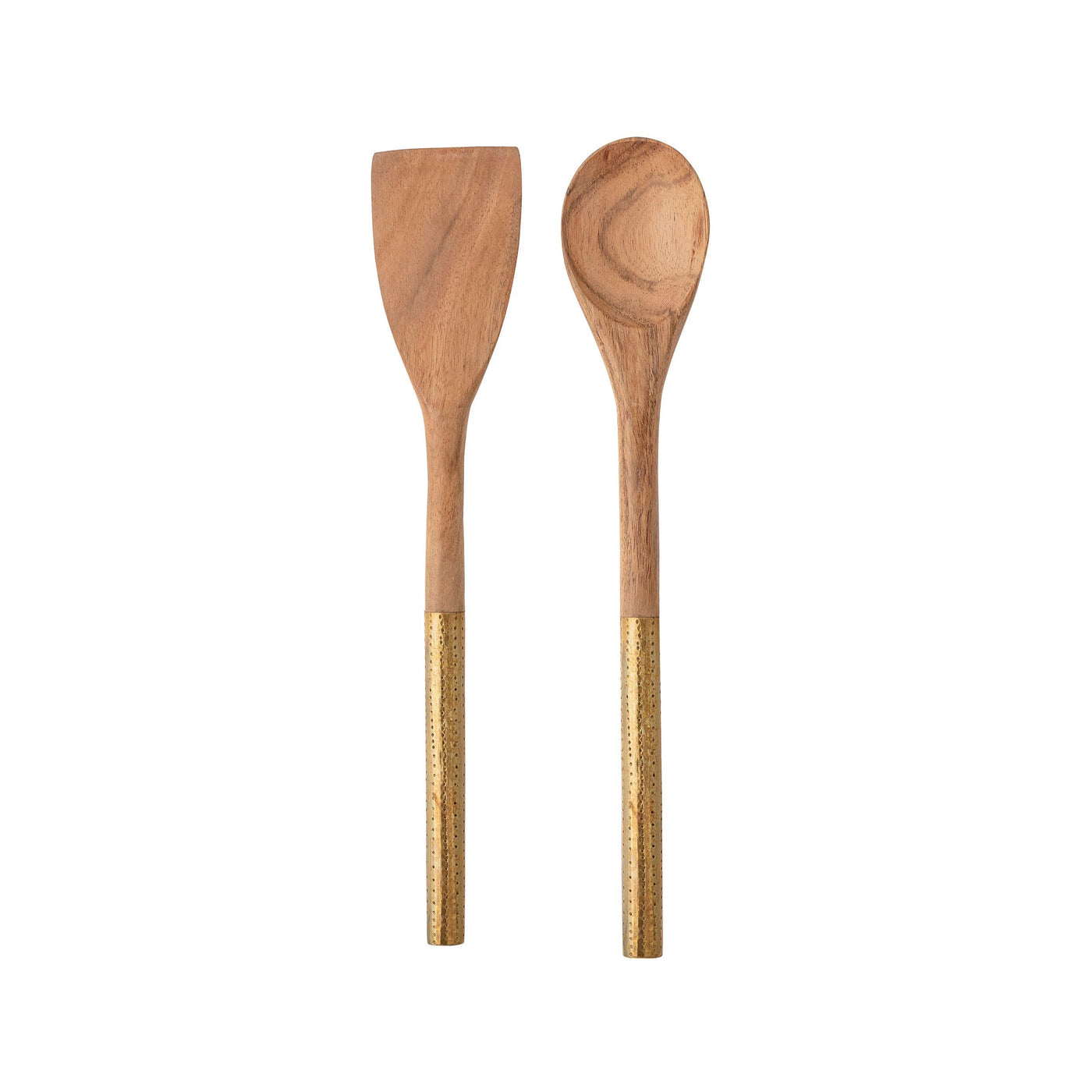 Wood Utensils with Brass Handles By Bloomingville