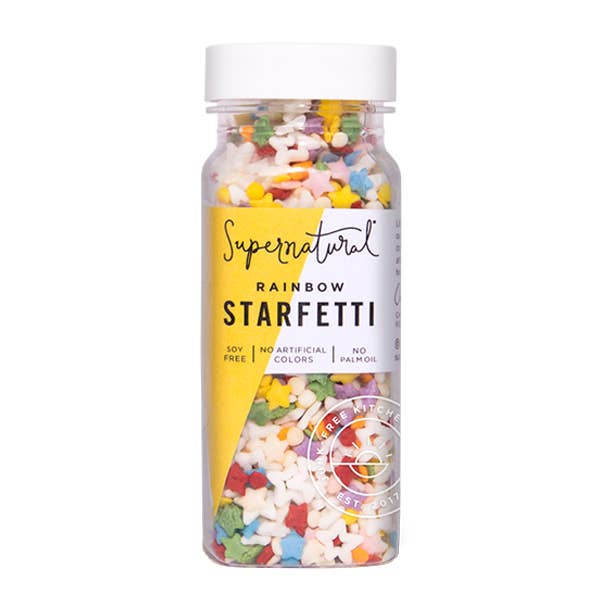 Dye-Free Rainbow Starfetti Sprinkles by Supernatural