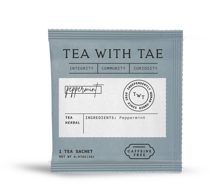 Individually Wrapped Sachets Peppermint By Tea with Tae,