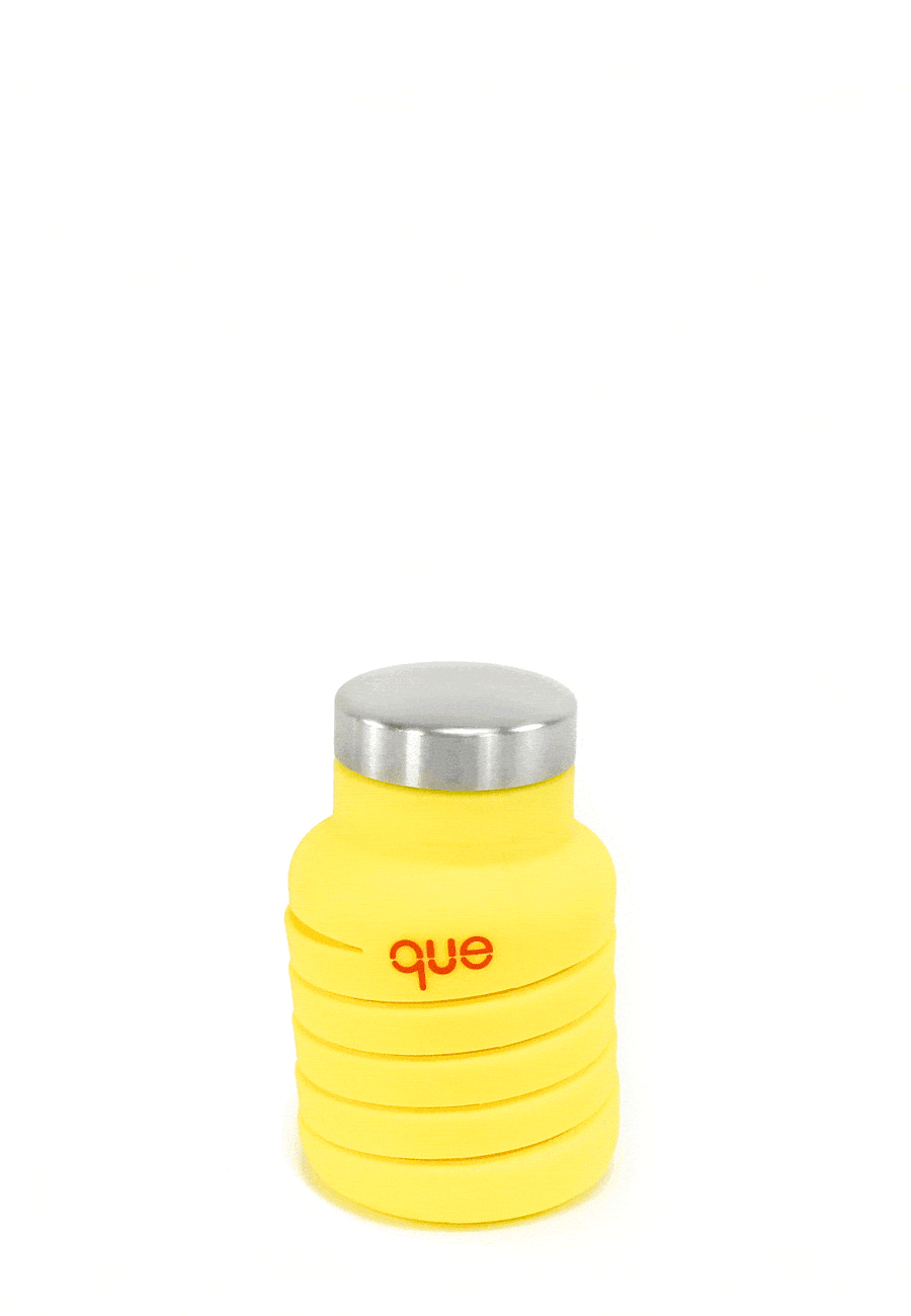 Que Collapsible Bottle 12oz - Citrus Yellow
